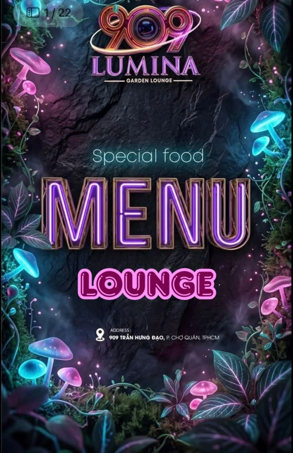 Menu 909 Lumina Lounge trang 1 trên 19