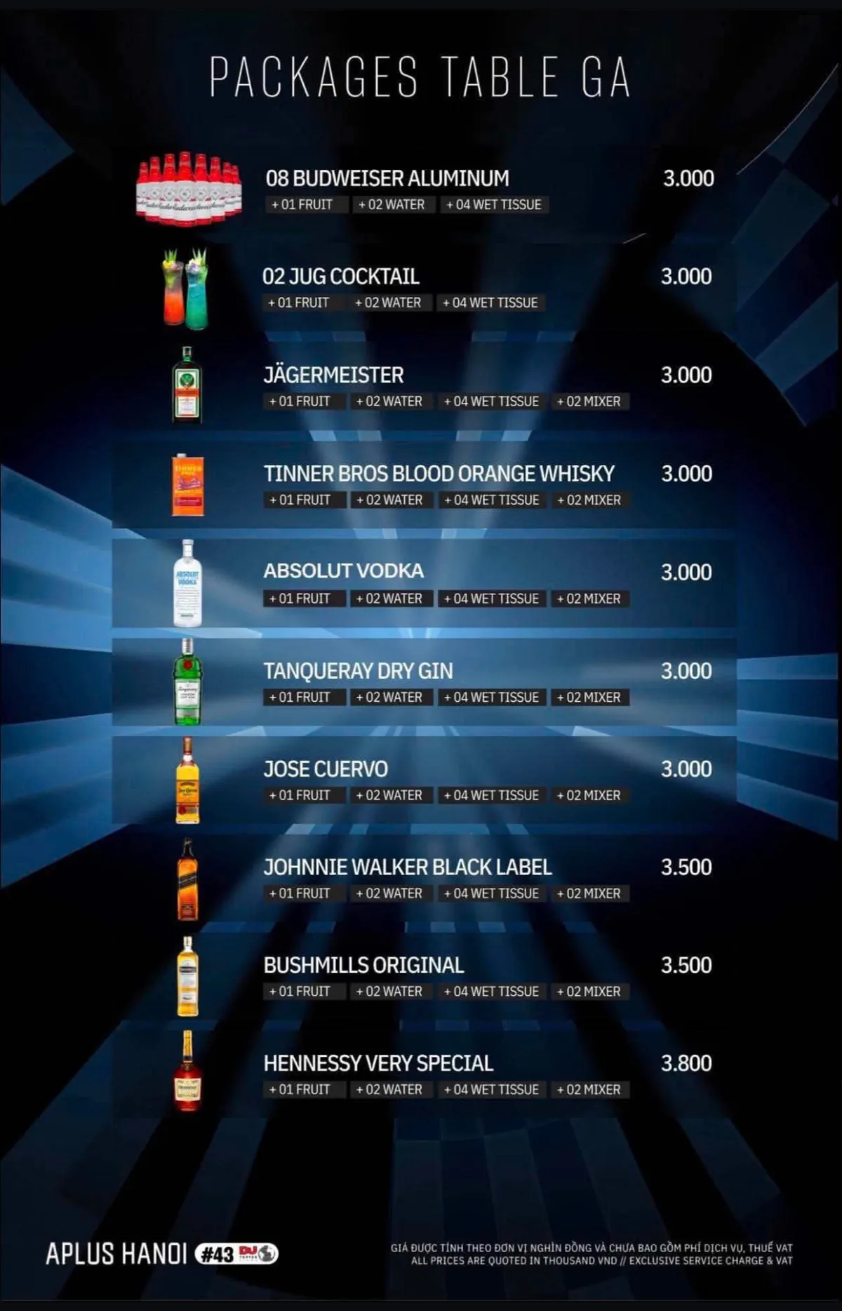 Menu APLUS Hanoi trang 2 trên 15