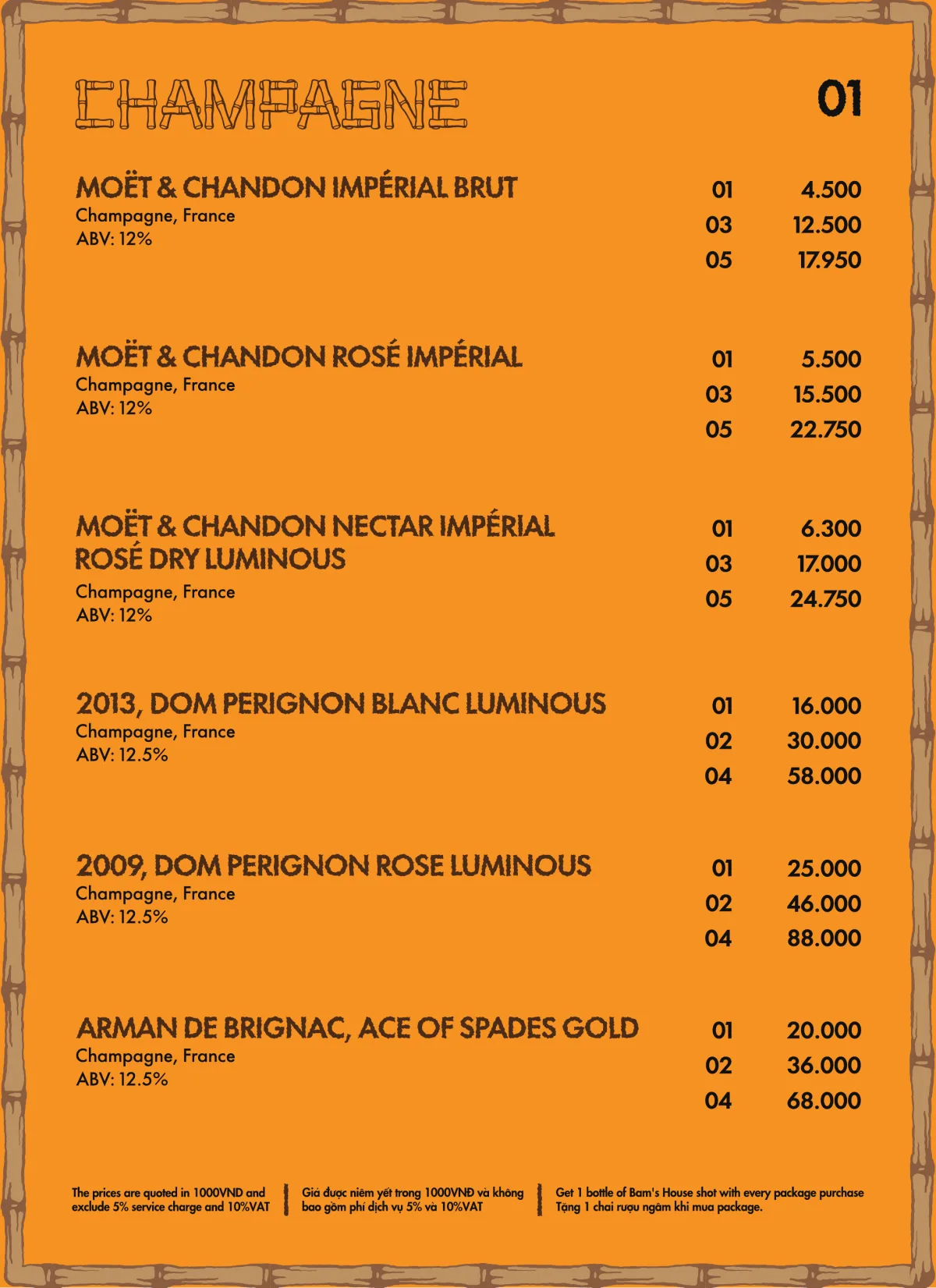 Menu Bam Bam trang 2 trên 18