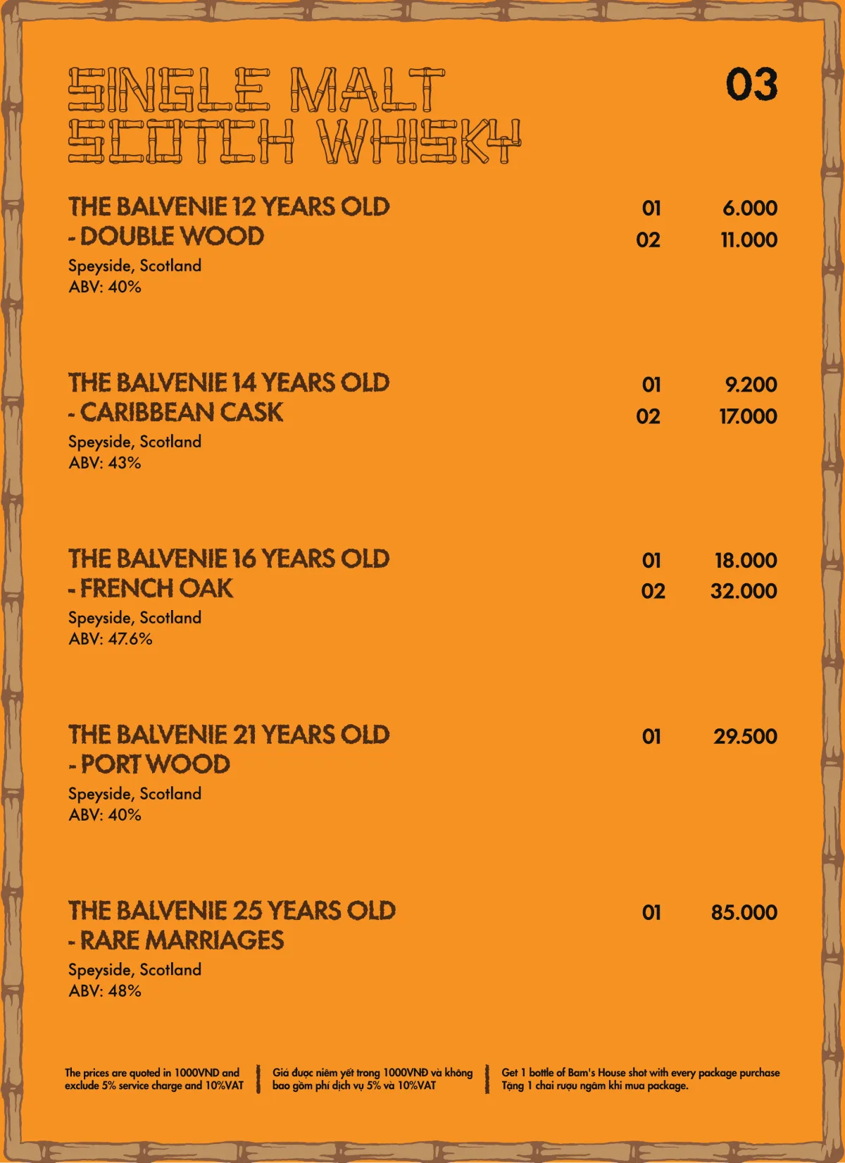Menu Bam Bam trang 4 trên 18