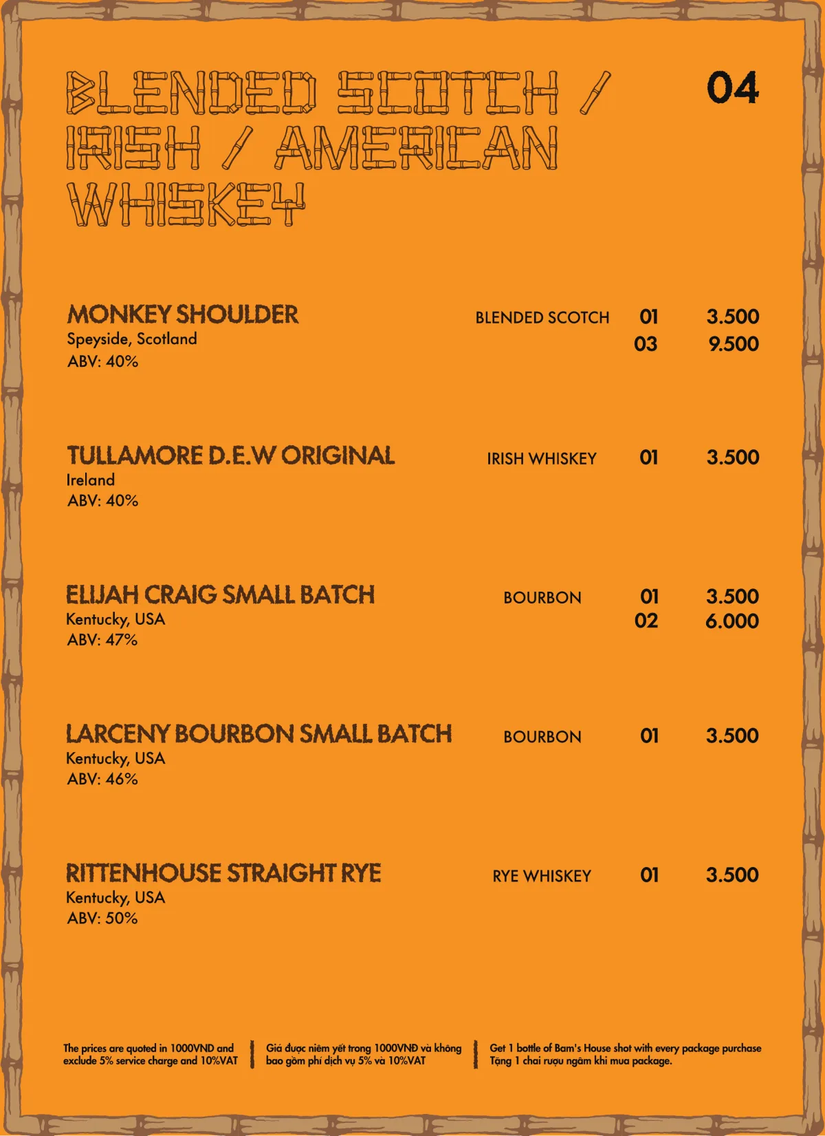 Menu Bam Bam trang 5 trên 18