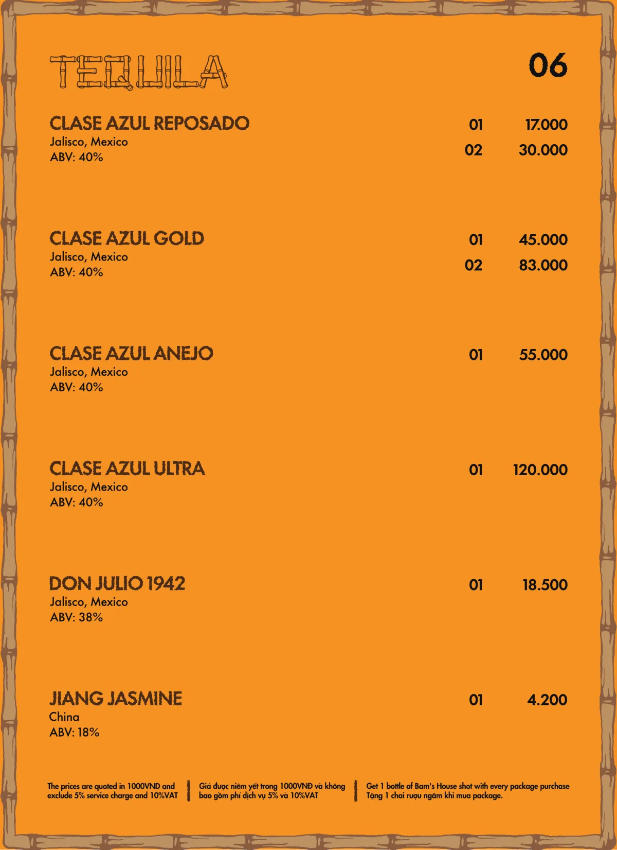 Menu Bam Bam trang 7 trên 18