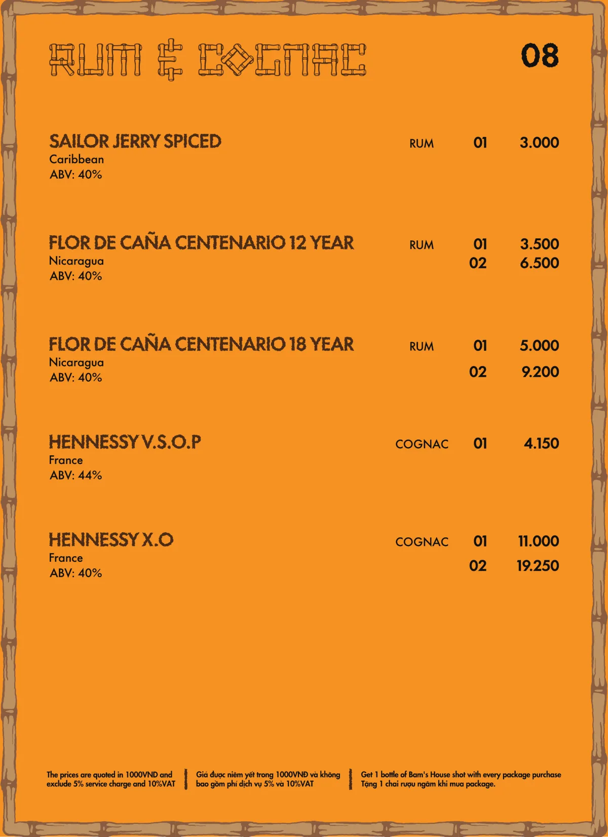 Menu Bam Bam trang 9 trên 18