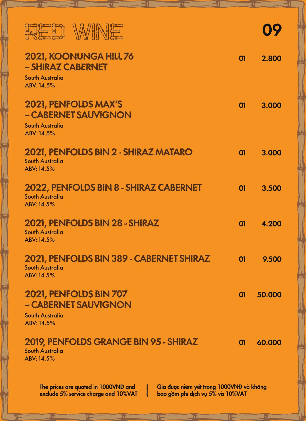 Menu Bam Bam trang 10 trên 18