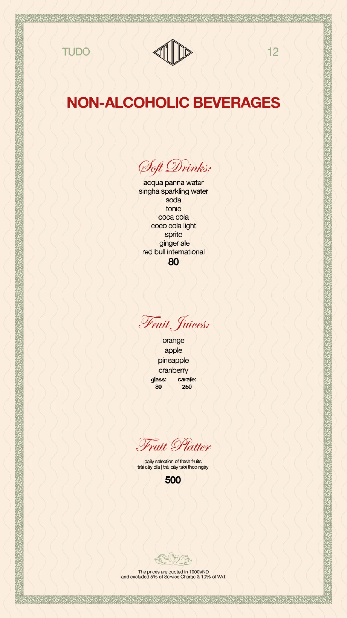 Menu Bodega Saigon trang 12 trên 15