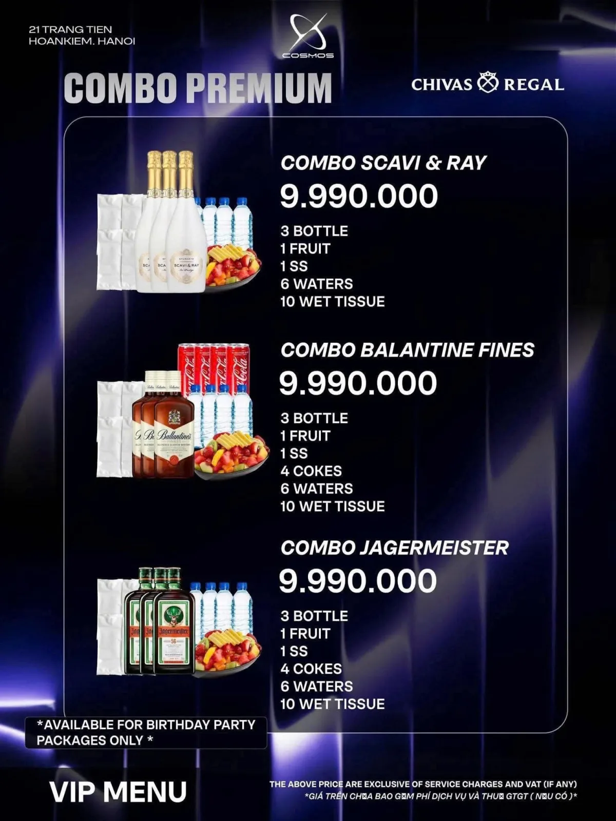 Menu Cosmos Club trang 12 trên 16