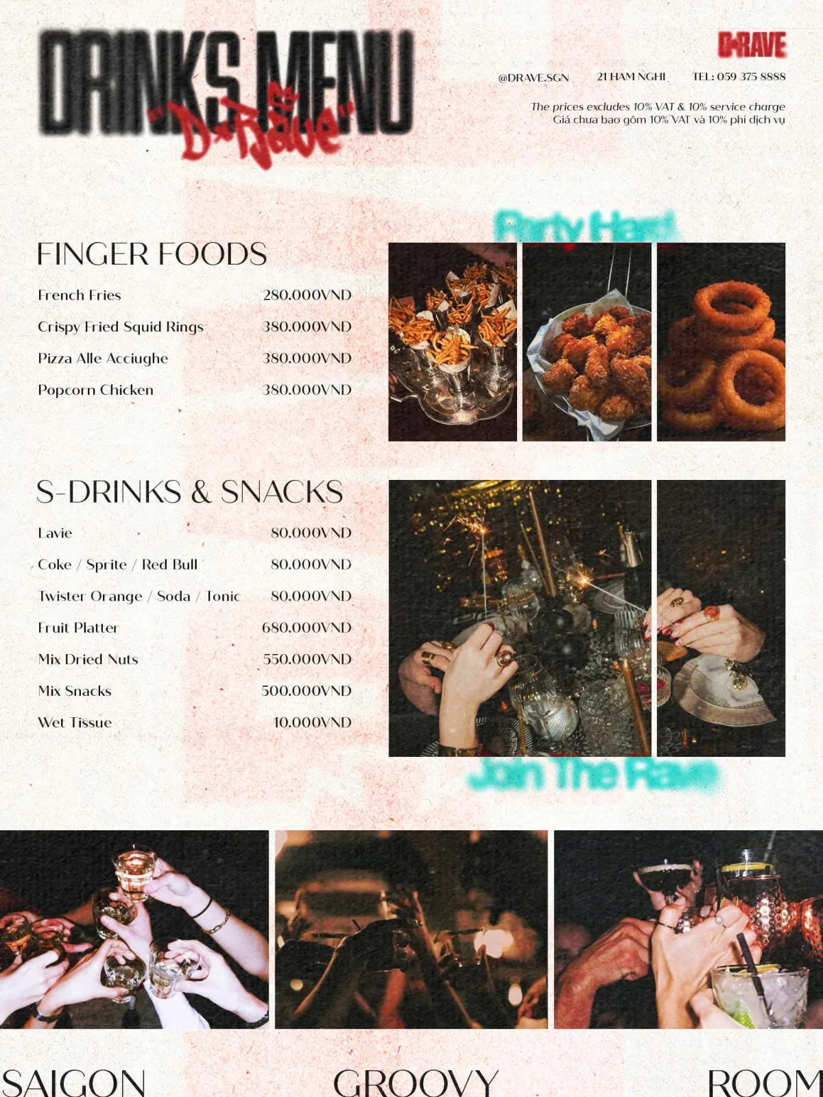 Menu D-Rave Club SGN trang 5 trên 5