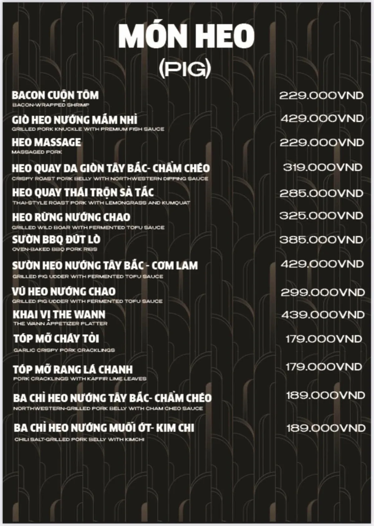 Menu món ăn The Wann trang 11 trên 21