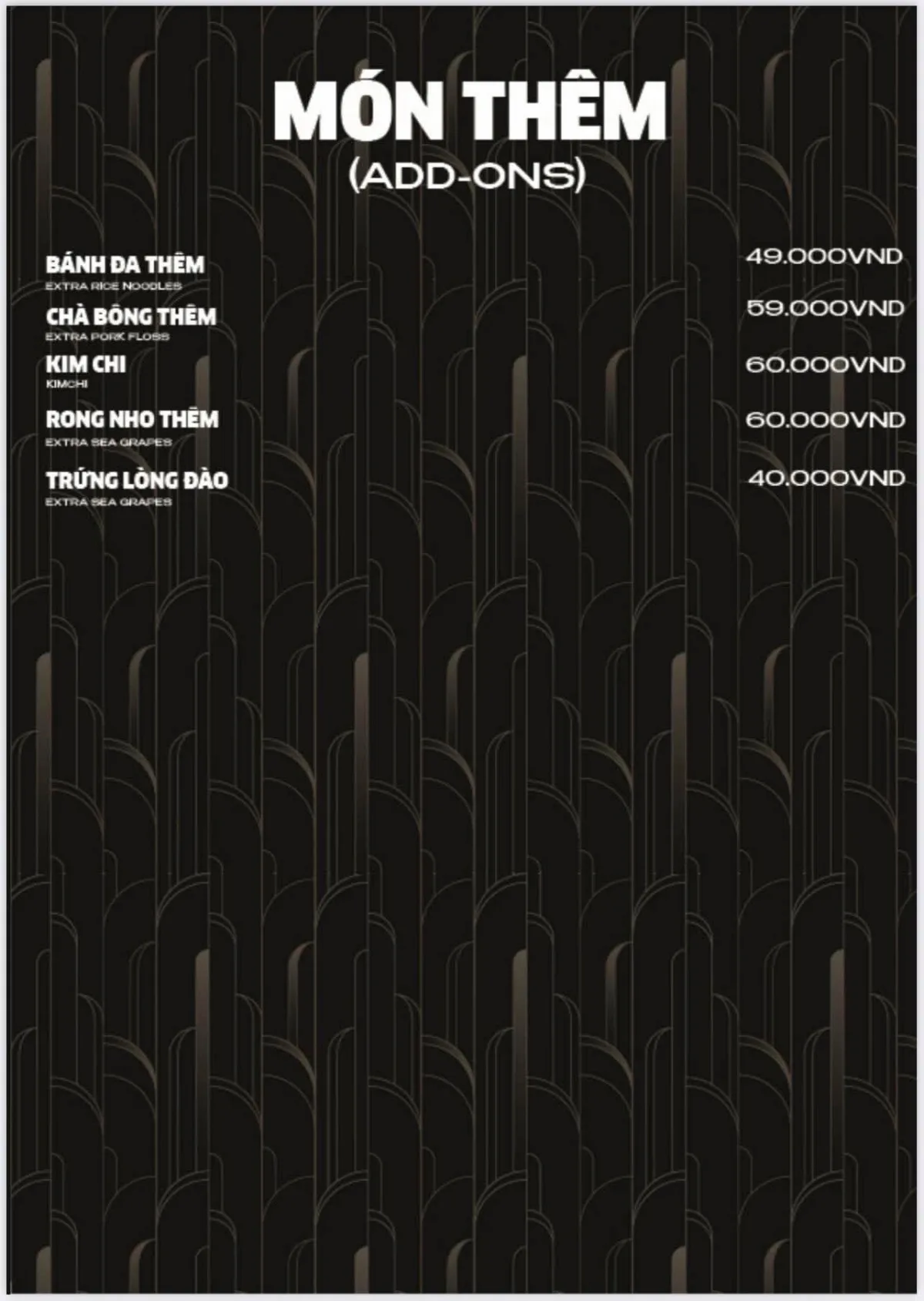 Menu món ăn The Wann trang 21 trên 21
