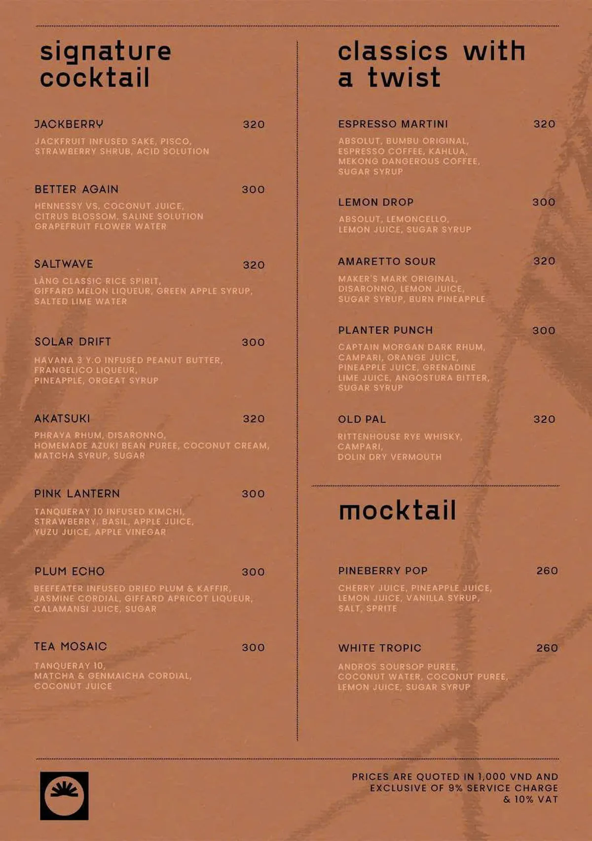 Menu Zion Sky Lounge & Dining trang 15 trên 16