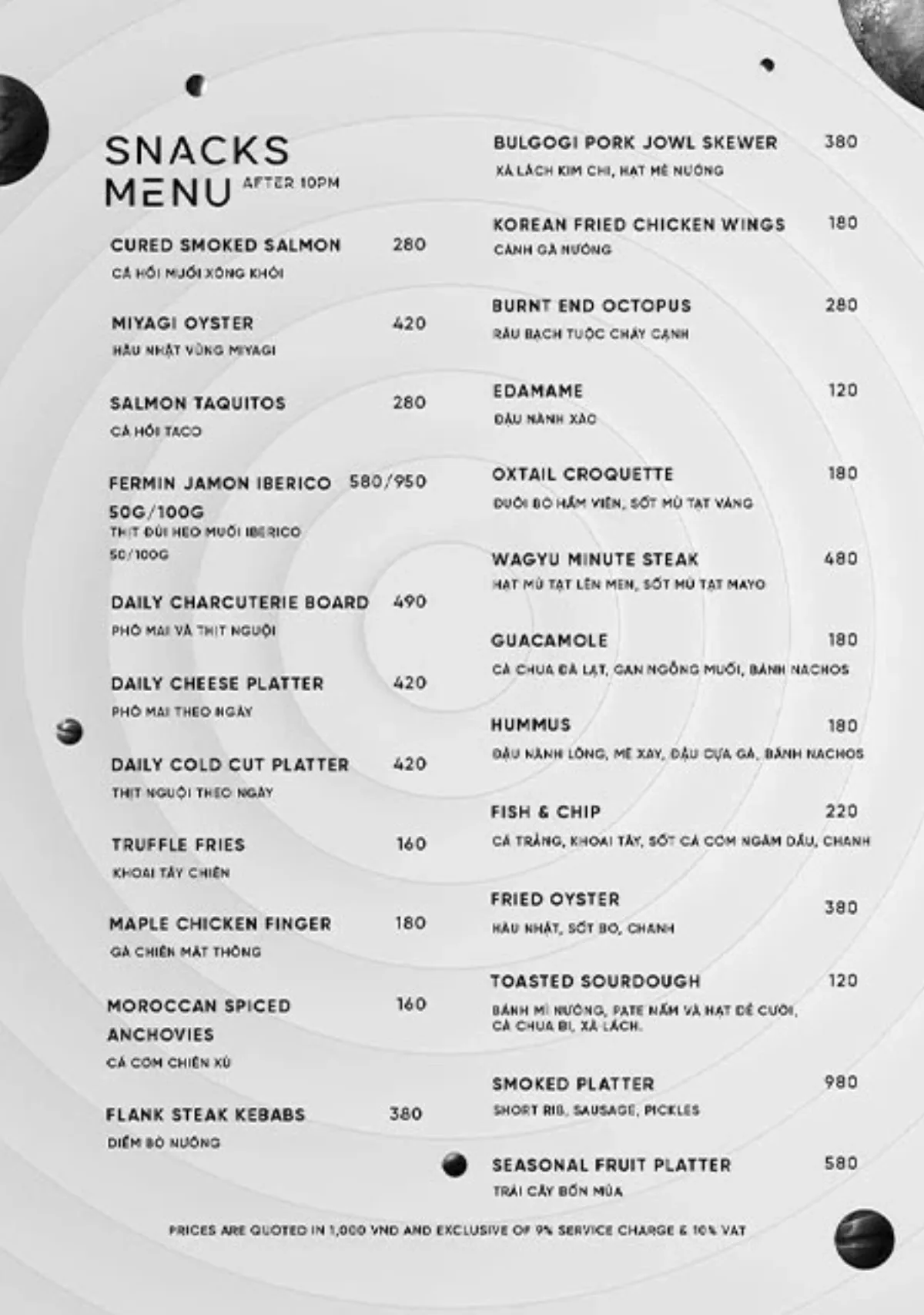 Menu Zion Sky Lounge & Dining trang 5 trên 12