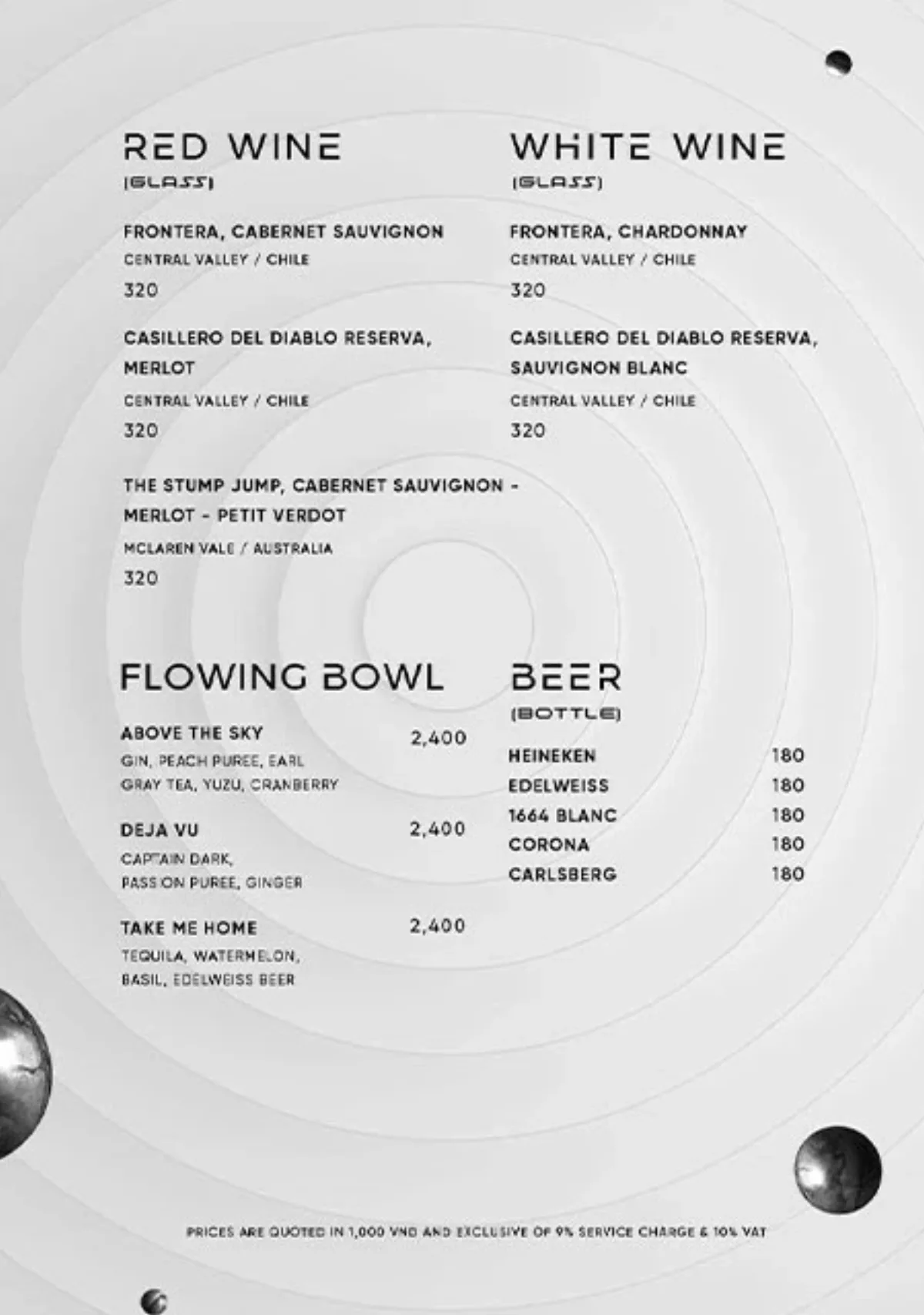 Menu Zion Sky Lounge & Dining trang 6 trên 12