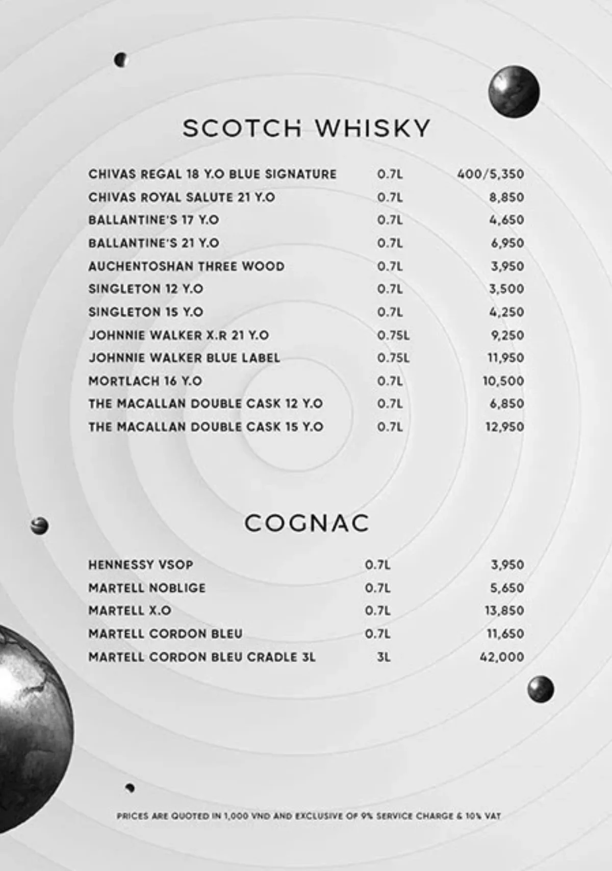 Menu Zion Sky Lounge & Dining trang 9 trên 12